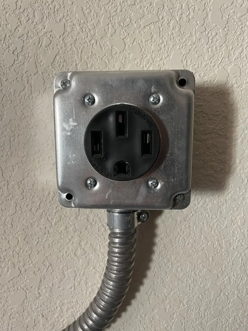 NEMA 14-50 outlet installed for Smart Home Electrical in Skokie